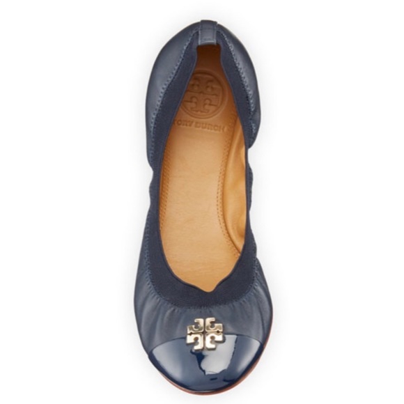 Tory Burch Shoes - New Size 6 Tory Burch Jolie Logo Ballerina Flat, Royal Navy